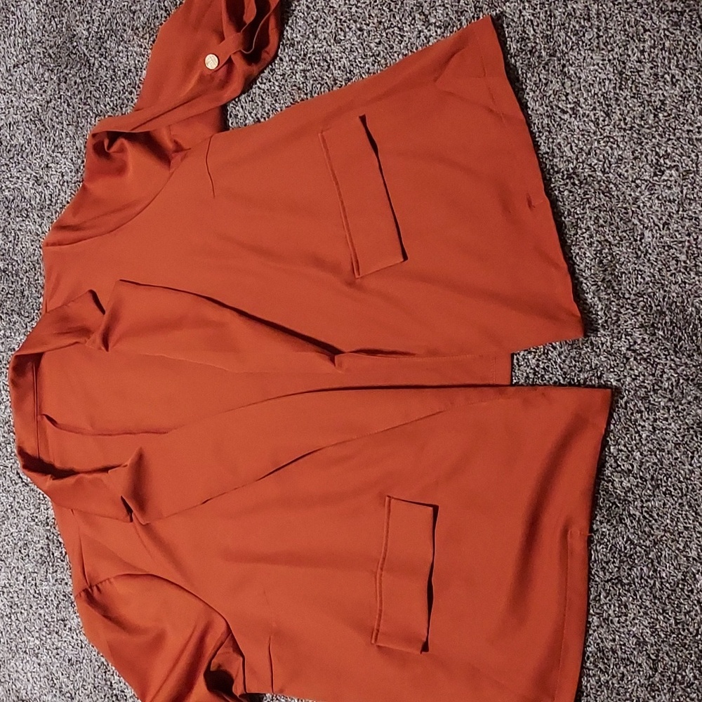 Women's Plus Size Rust Blazer
